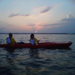 IMG00036-20100823-1940 Frank and Lisa on a Sunset kayaking at the Basin