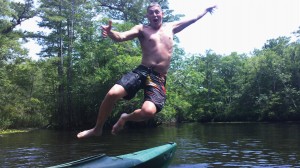 A wounded warrior having fun on the river